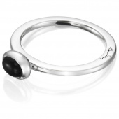 Love Bead Silber - Onyx Ring Silber