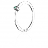 Micro Blink - Green Emerald Ring Silber