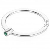 Micro Blink - Green Emerald Ring Silber