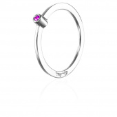 Micro Blink - Pink Sapphire Ring Silber