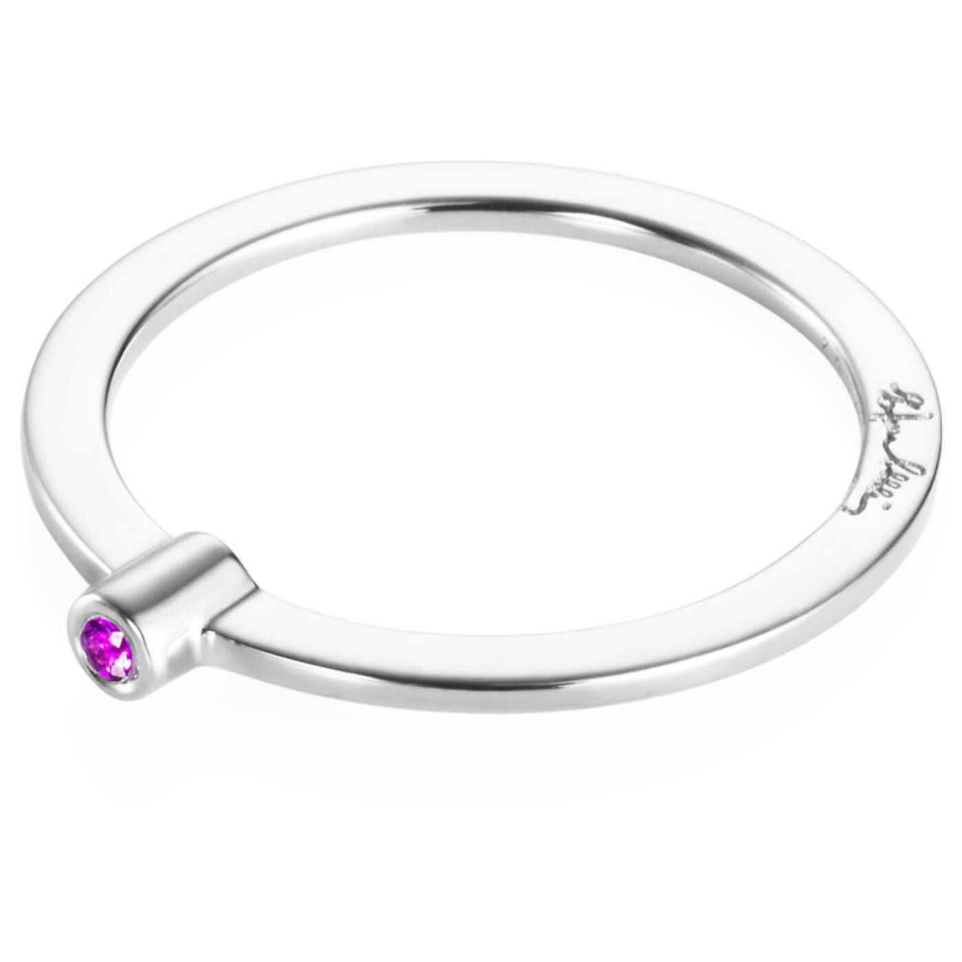 Micro Blink - Pink Sapphire Ring Silber