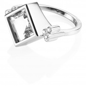 Shiny Memory - Crystal Quartz Ring Silber