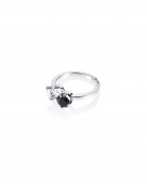 The Storm & I Ring Silber Crystal Quartz/Onyx  The Storm & I Ring Silber Crystal Quartz/Onyx