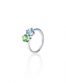 The Sea & I Ring Silber Green Sapphire/Topaz  The Sea & I Ring Silber Green Sapphire/Topaz
