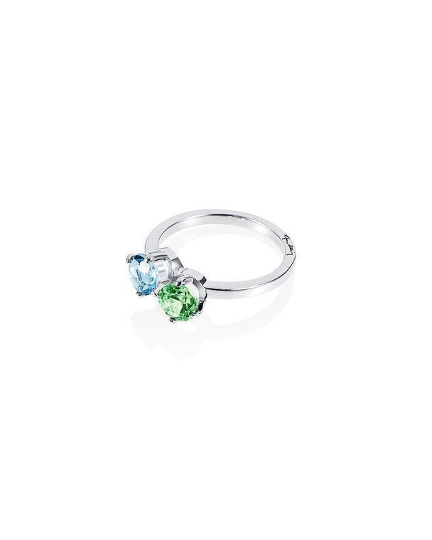 The Sea & I Ring Silber Green Sapphire/Topaz 