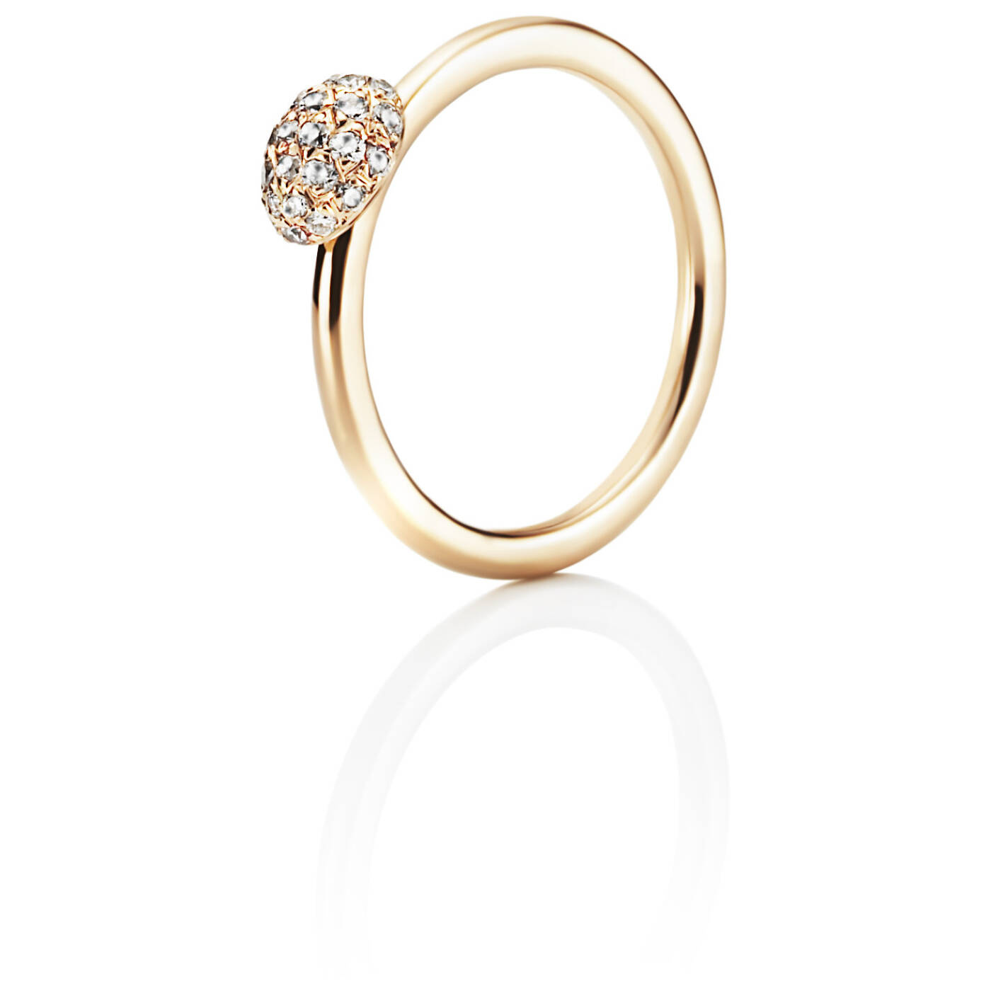 Love Bead - Diamonds Ring Gold