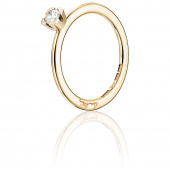 Love Bead Wedding 0.19 ct diamant Ring Gold