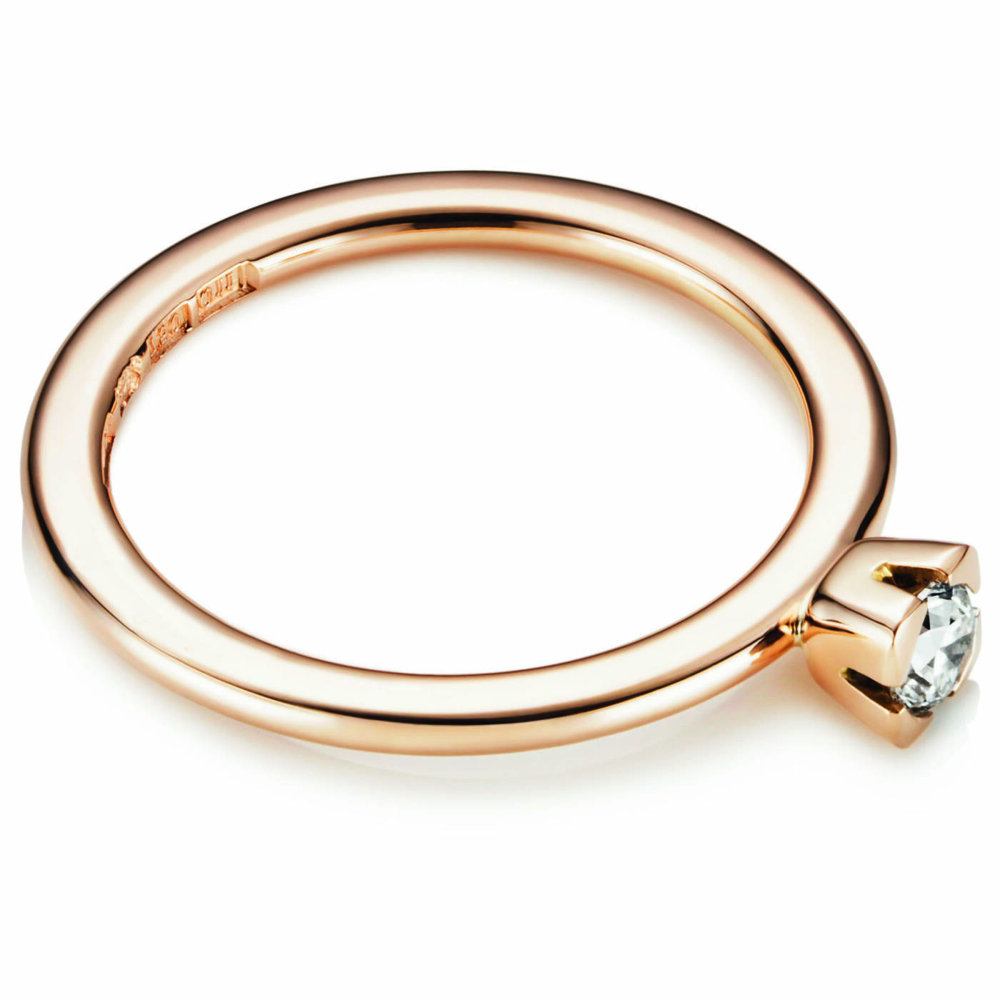 Love Bead Wedding 0.19 ct diamant Ring Gold