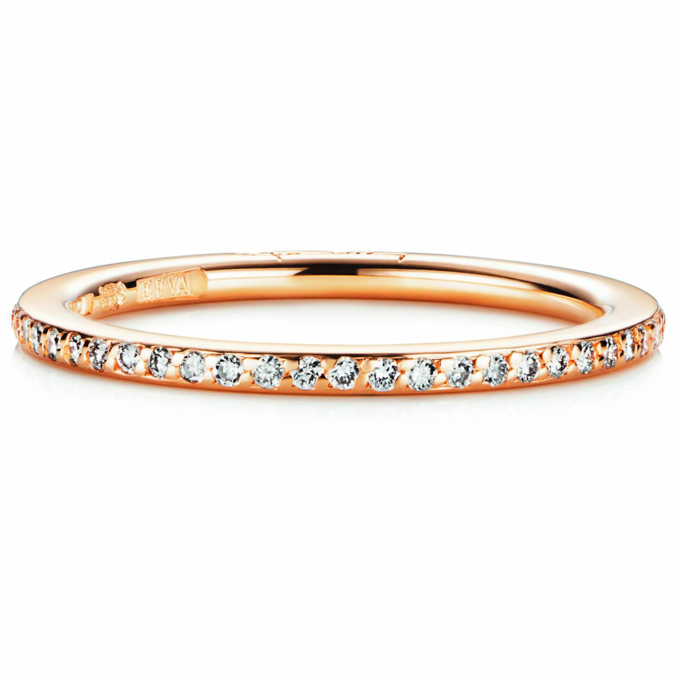 Love Bead & Stars Band Ring Gold