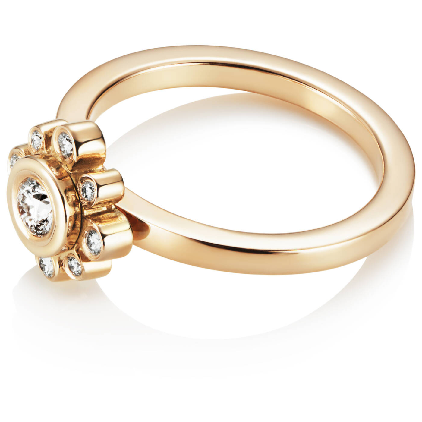 Sweet Hearts Crown 0.19 ct diamant Ring Gold