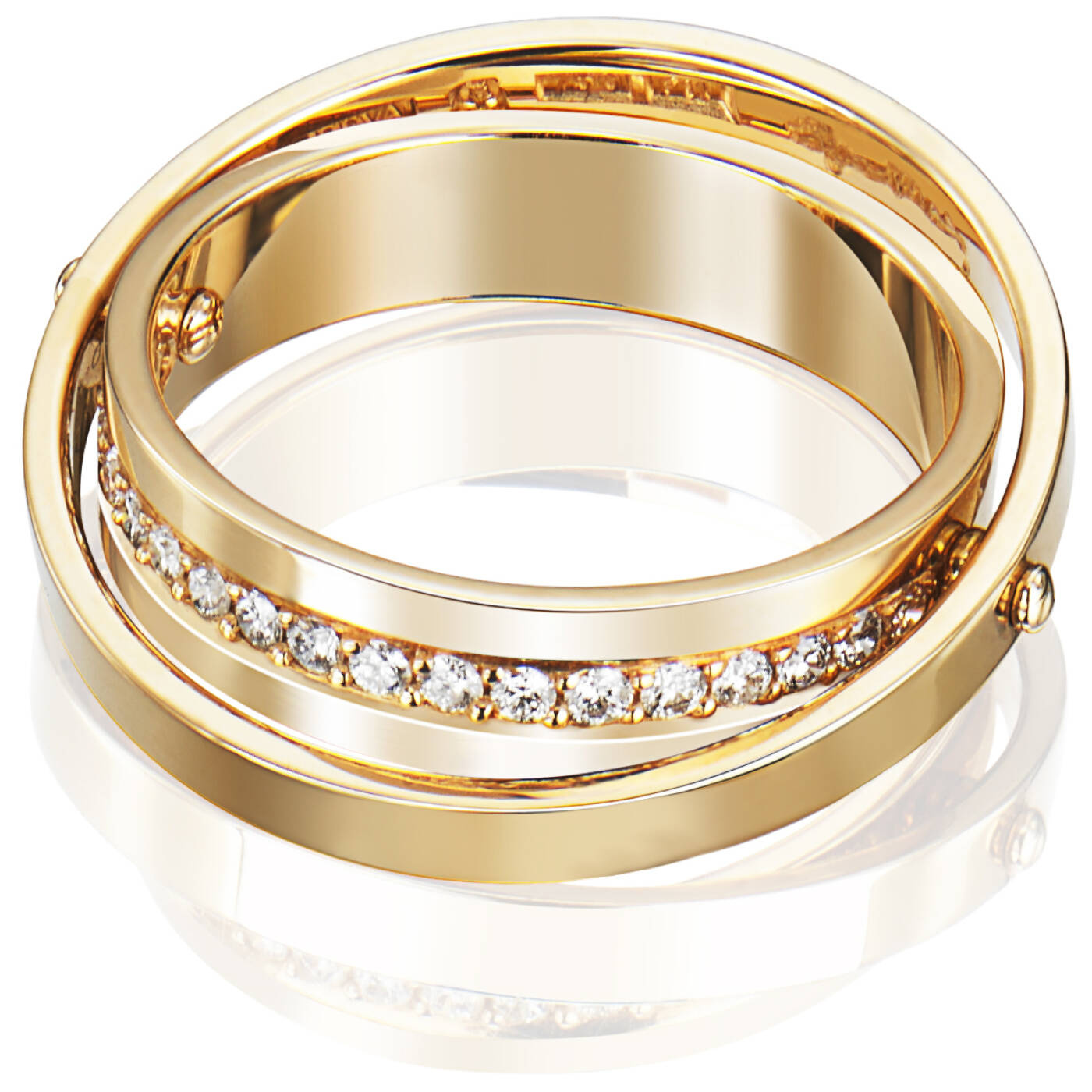 Two Of Us & Stars Ring Gold