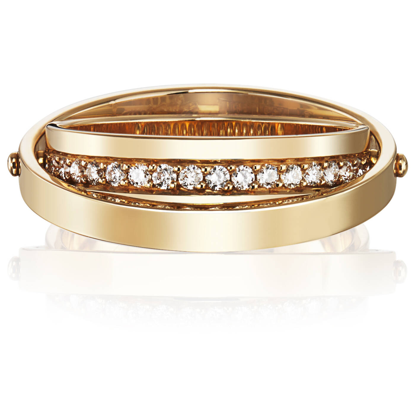 Two Of Us & Stars Ring Gold