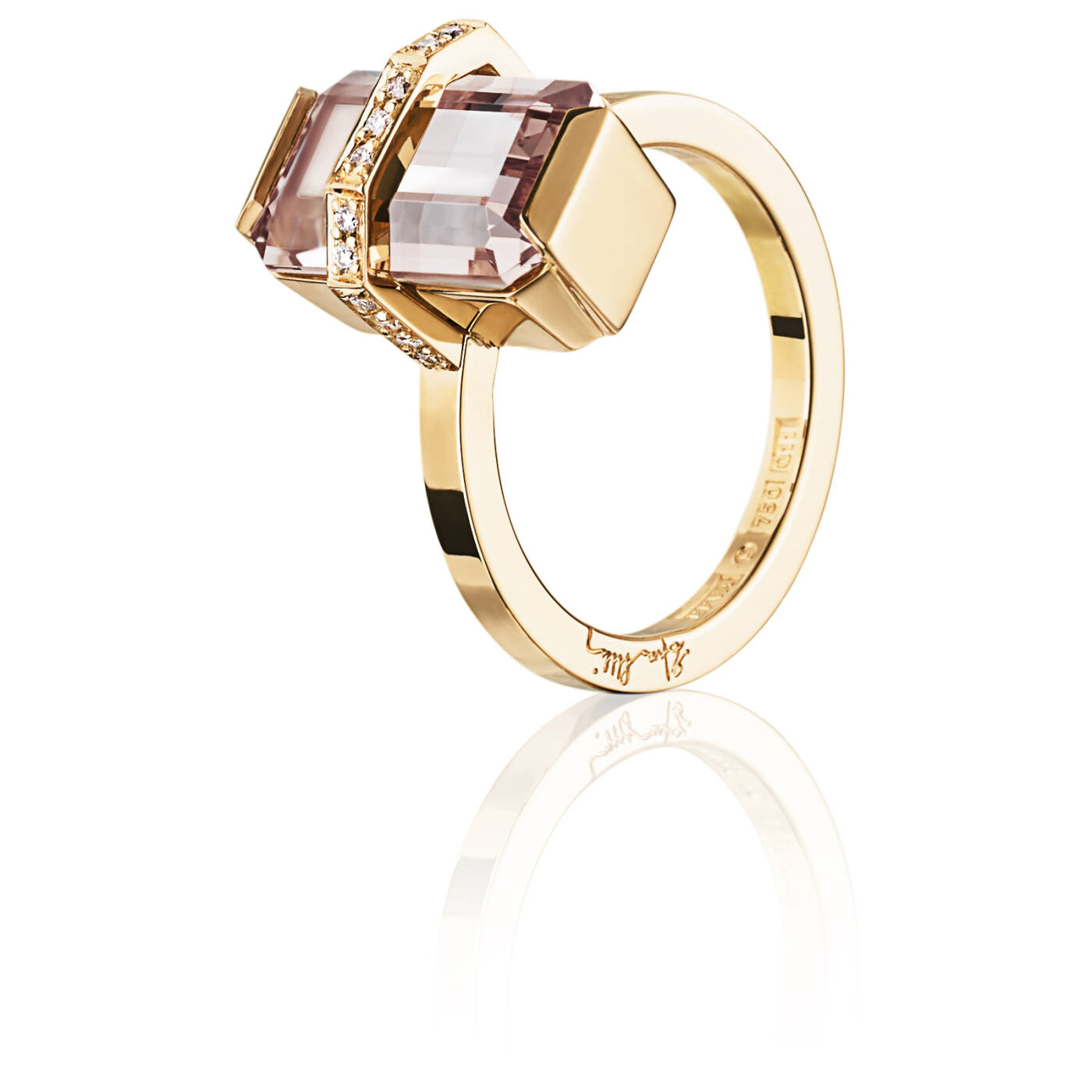 Little Bend Over - Morganite Ring Gold