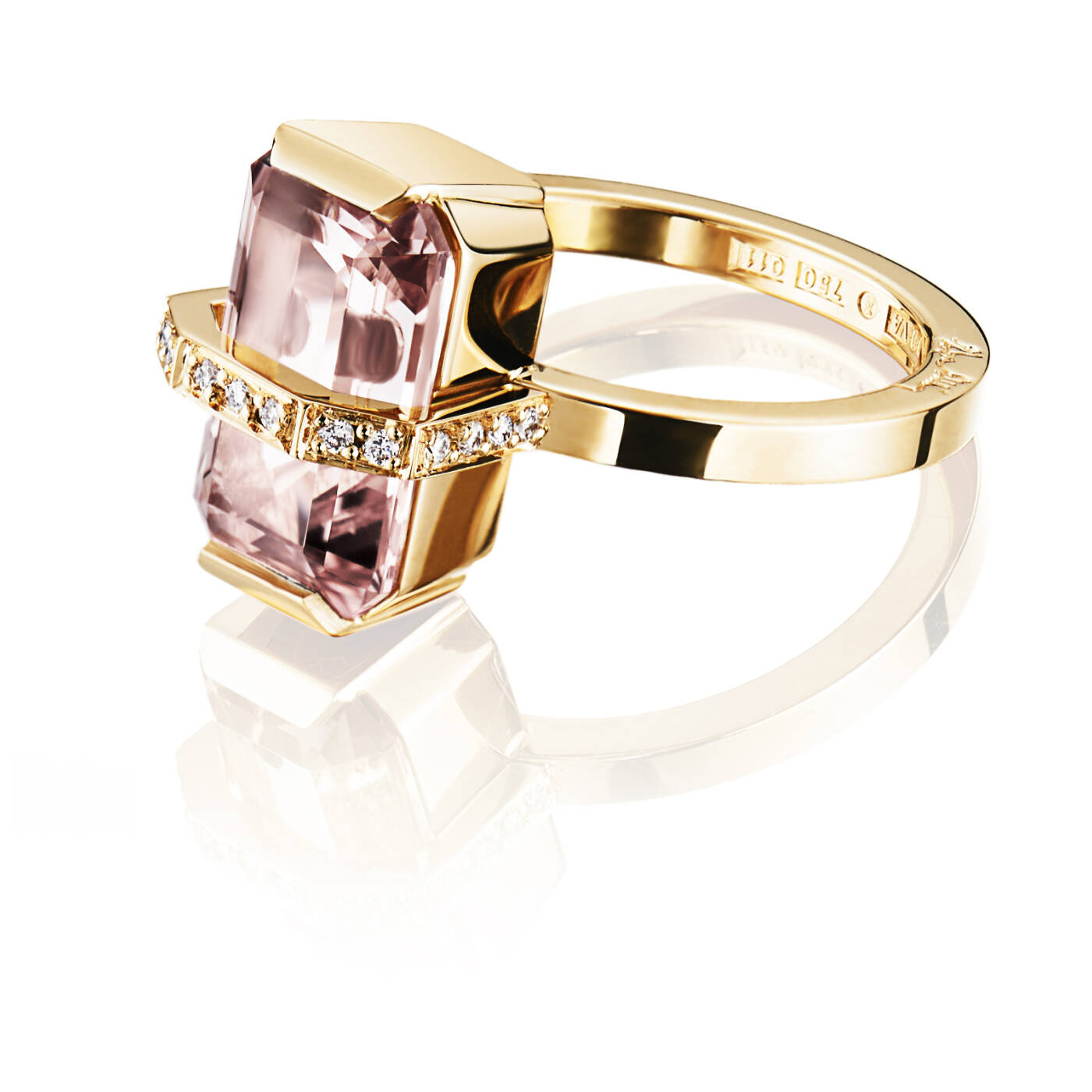 Little Bend Over - Morganite Ring Gold