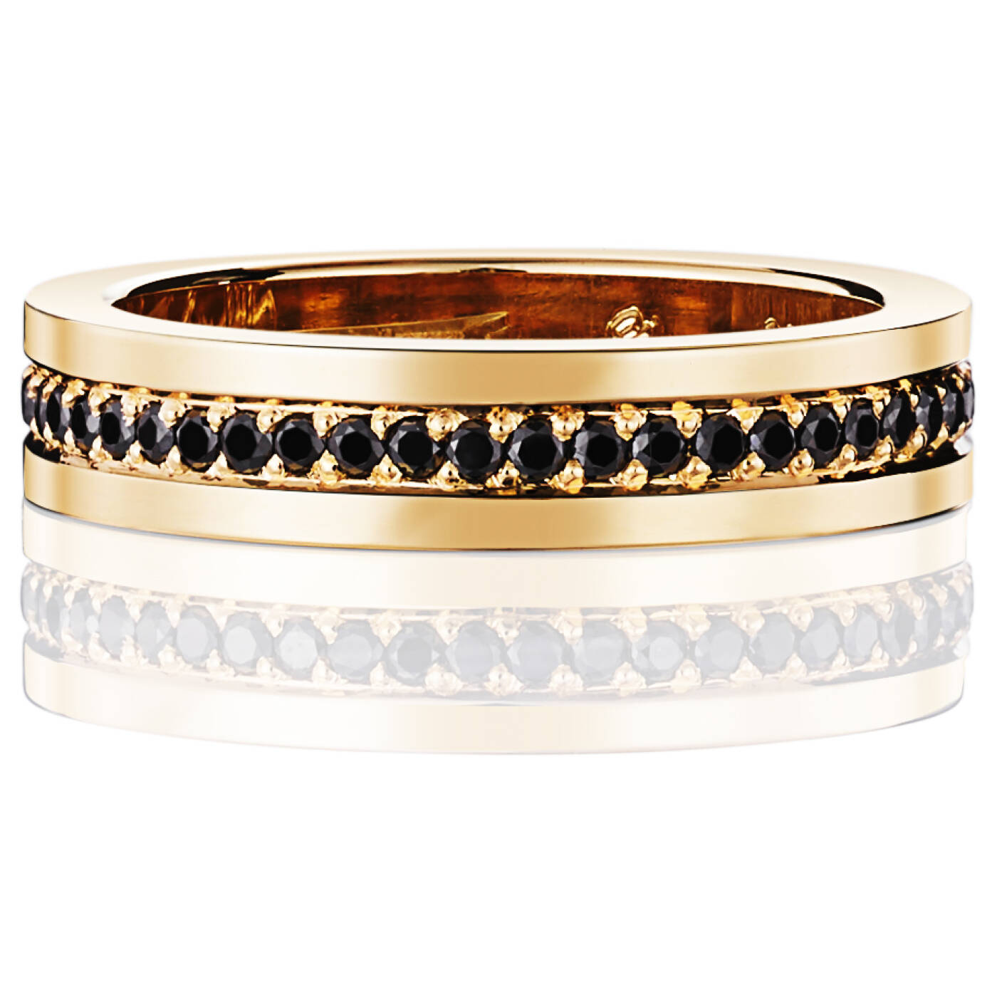 4½ & Black Stars Ring Gold