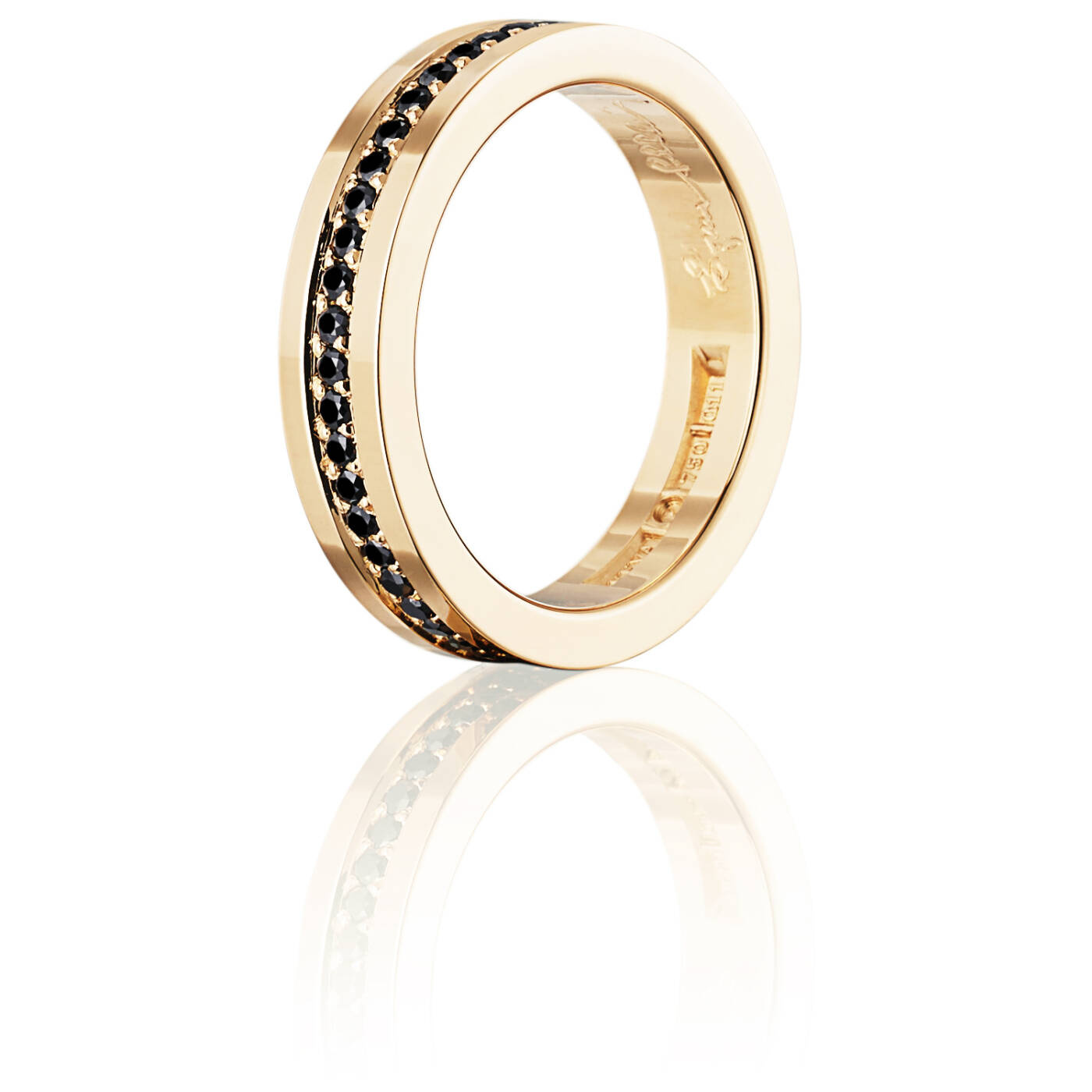 4½ & Black Stars Ring Gold