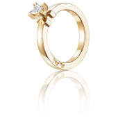 Dolce weiße Princess 0.30 ct diamant Ring Gold