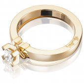 Dolce weiße Princess 0.30 ct diamant Ring Gold