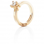 Dolce weiße Princess 0.40 ct diamant Ring Gold