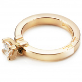 Dolce weiße Princess 0.40 ct diamant Ring Gold