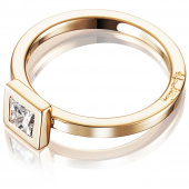 Princess Wedding Thin 0.40 ct diamant Ring Gold