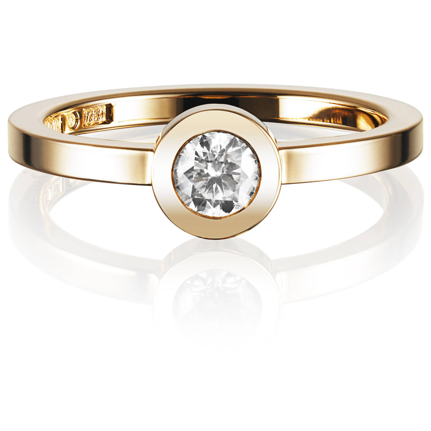 The Wedding Thin 0.30 ct diamant Ring Gold