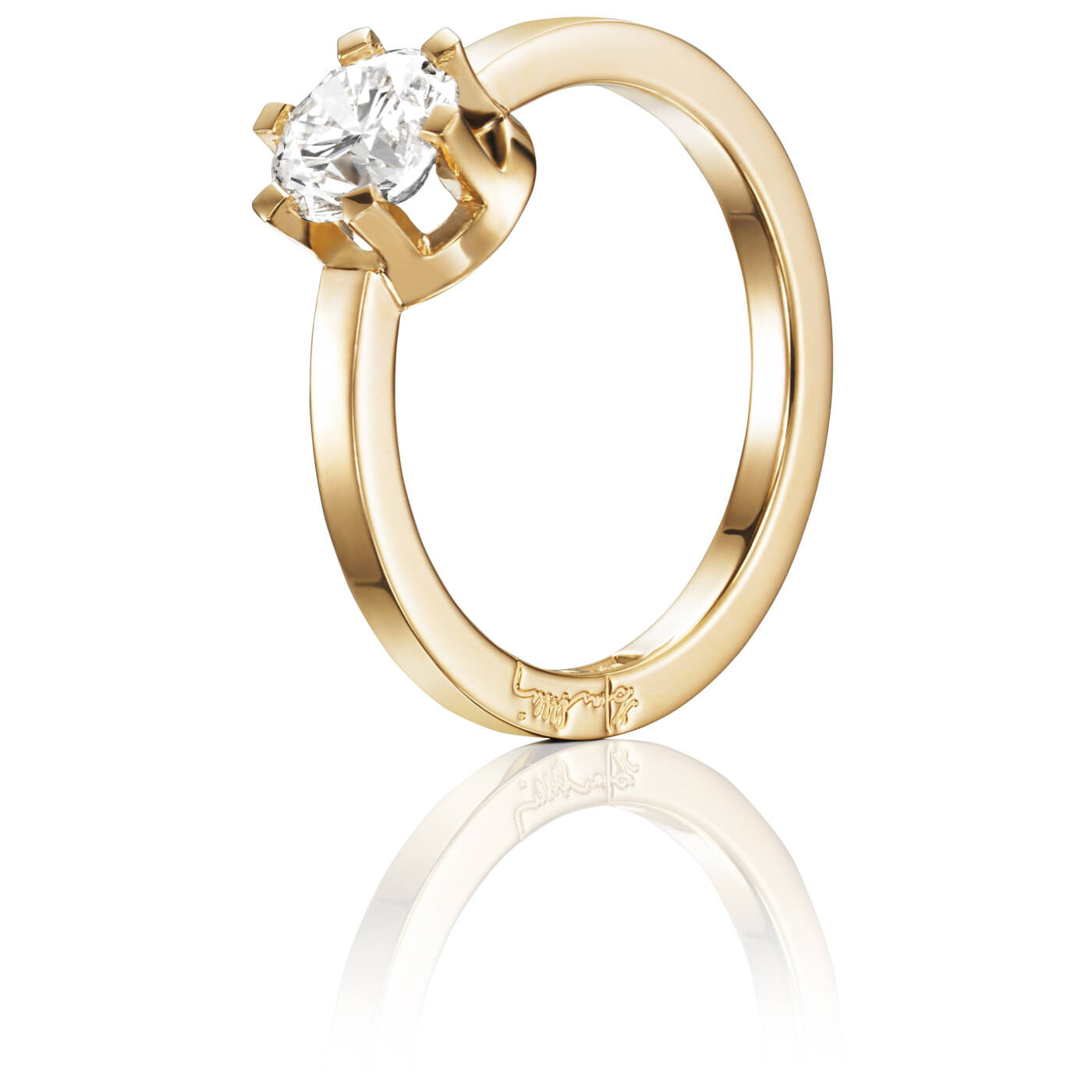 Crown Wedding 1.0 ct diamant Ring Gold