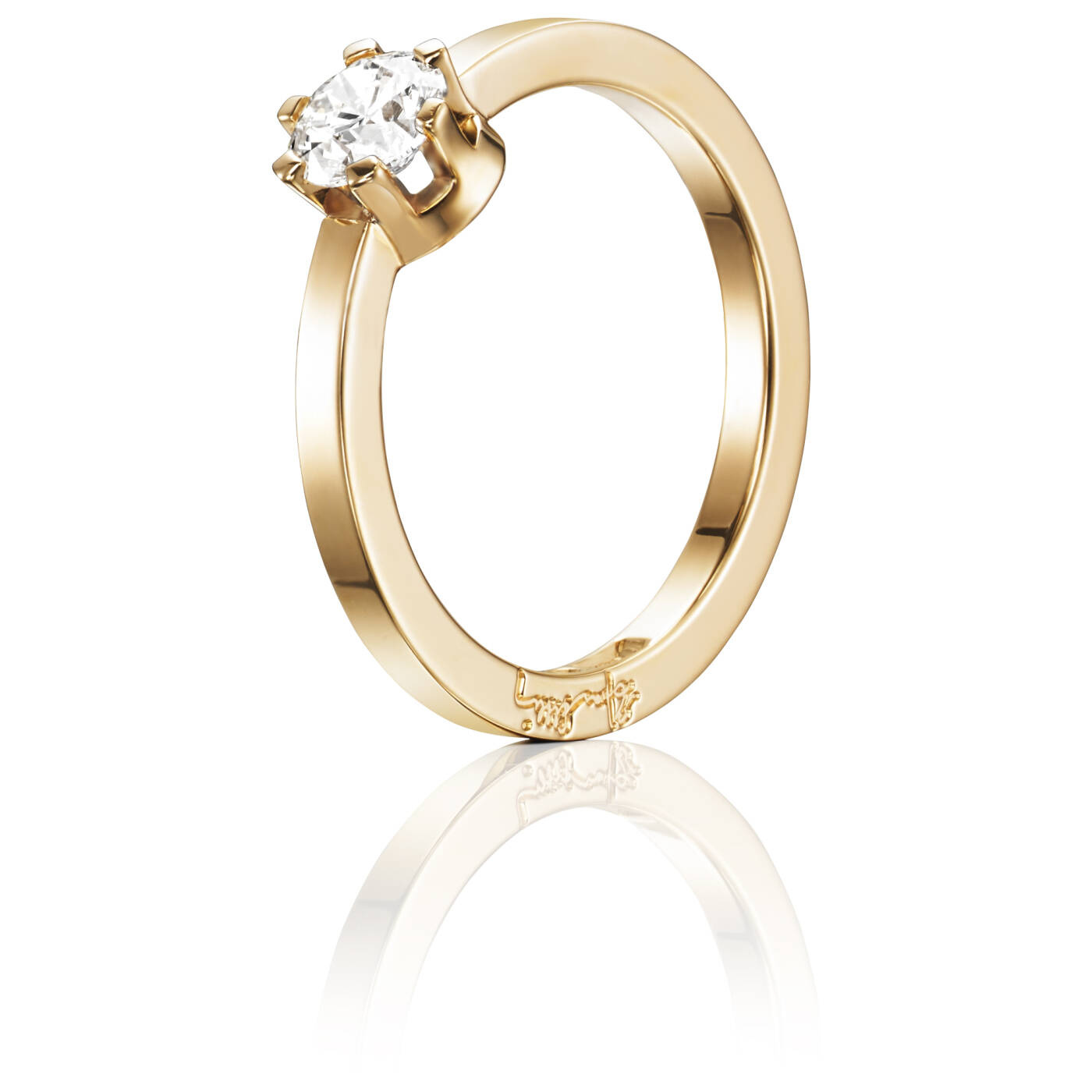 Crown Wedding 0.50 ct diamant Ring Gold