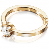 Crown Wedding 0.50 ct diamant Ring Gold