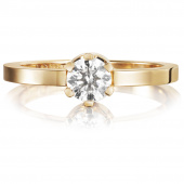 Crown Wedding 0.50 ct diamant Ring Gold