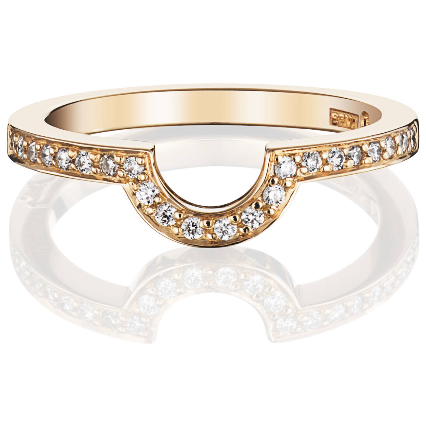 You & Me Threesome Ring Gold