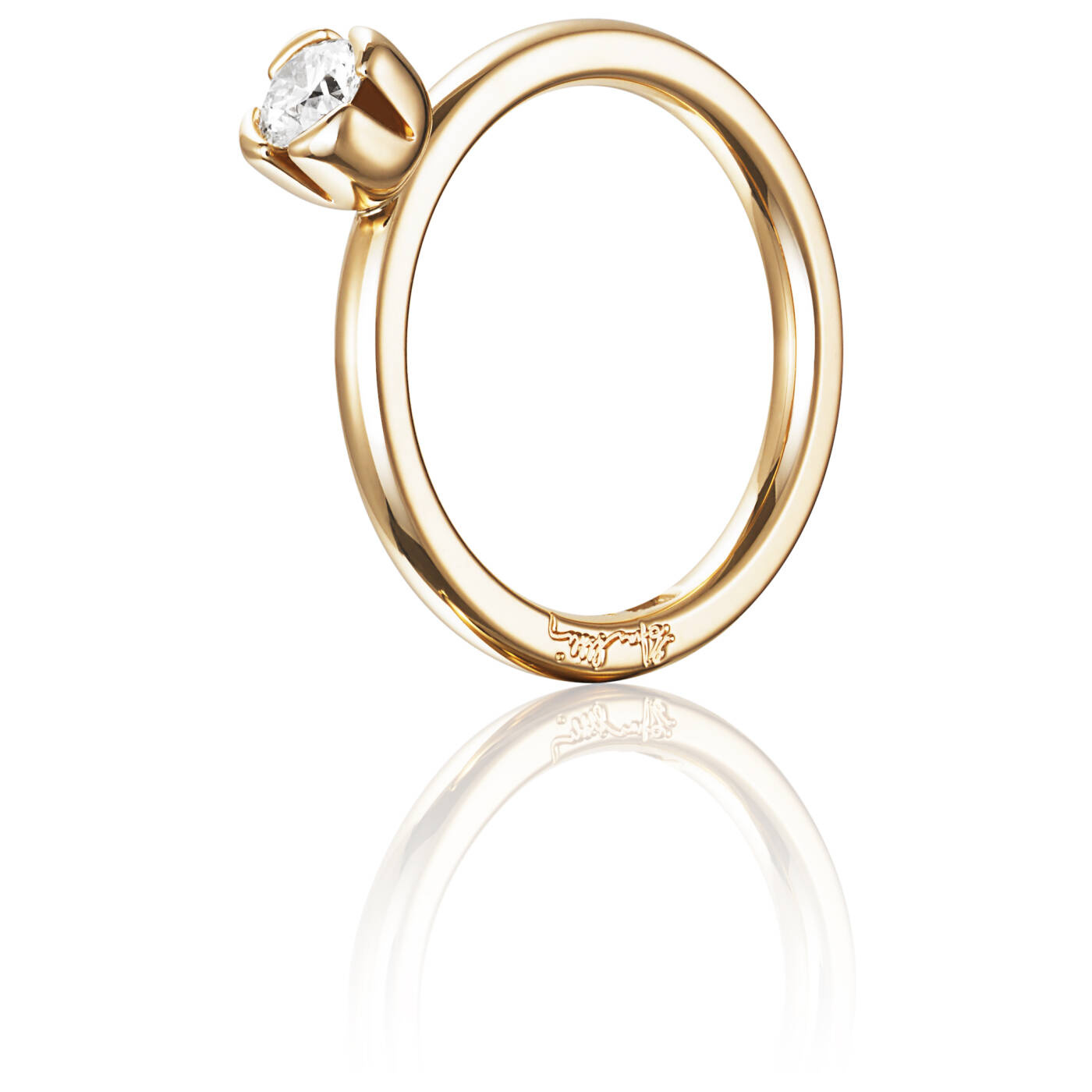 Love Bead Wedding 0.30 ct diamant Ring Gold