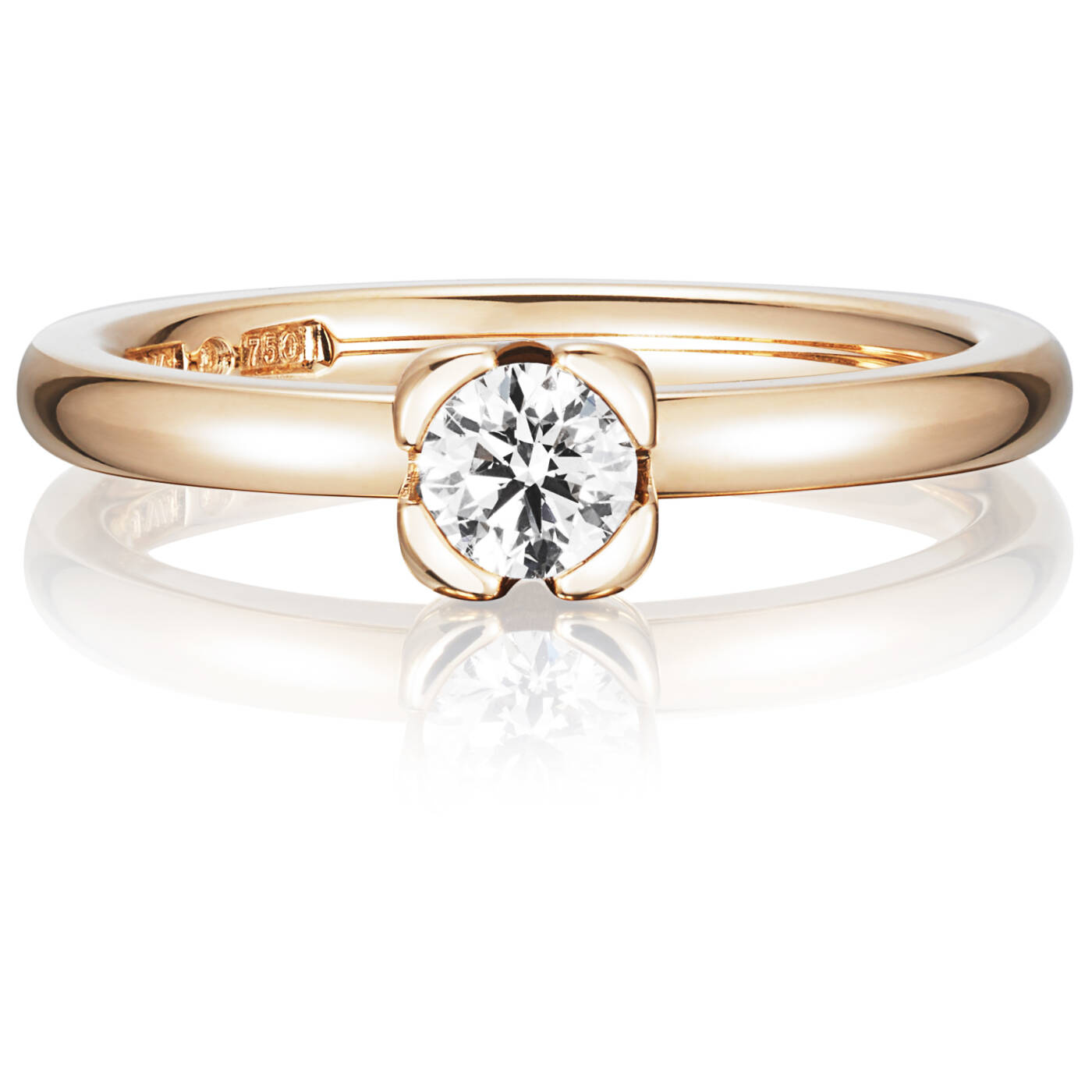 Love Bead Wedding 0.30 ct diamant Ring Gold