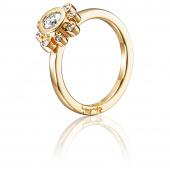 Sweet Hearts Crown 0.30 ct diamant Ring Gold