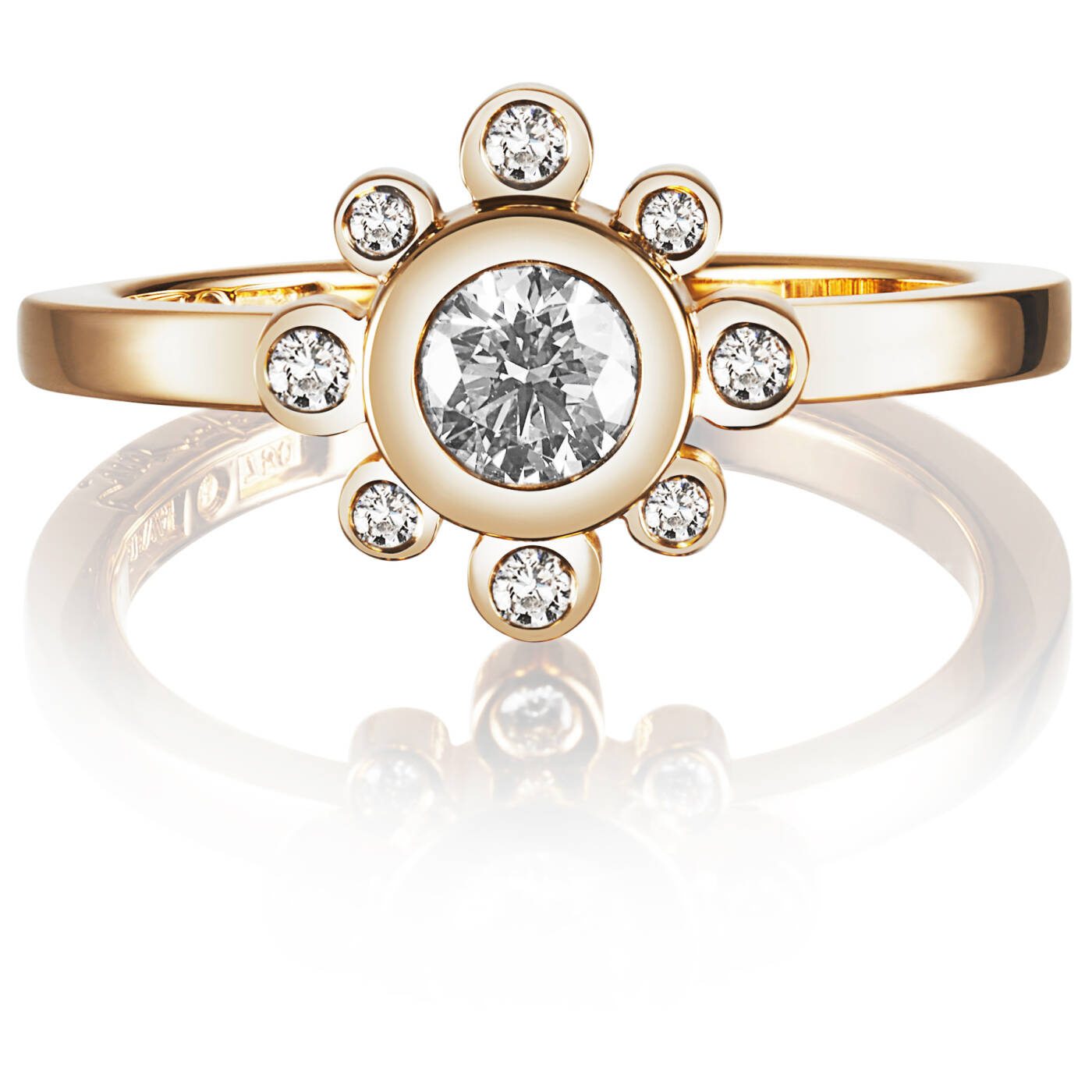 Sweet Hearts Crown 0.30 ct diamant Ring Gold