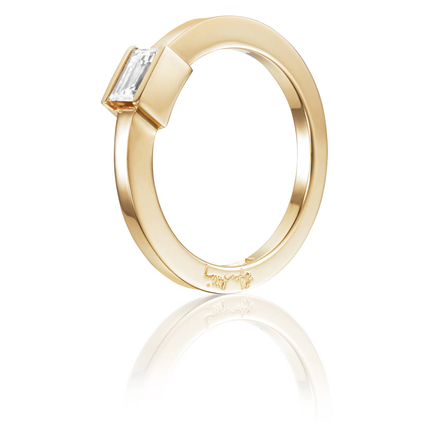 Deco Wedding Ring Gold