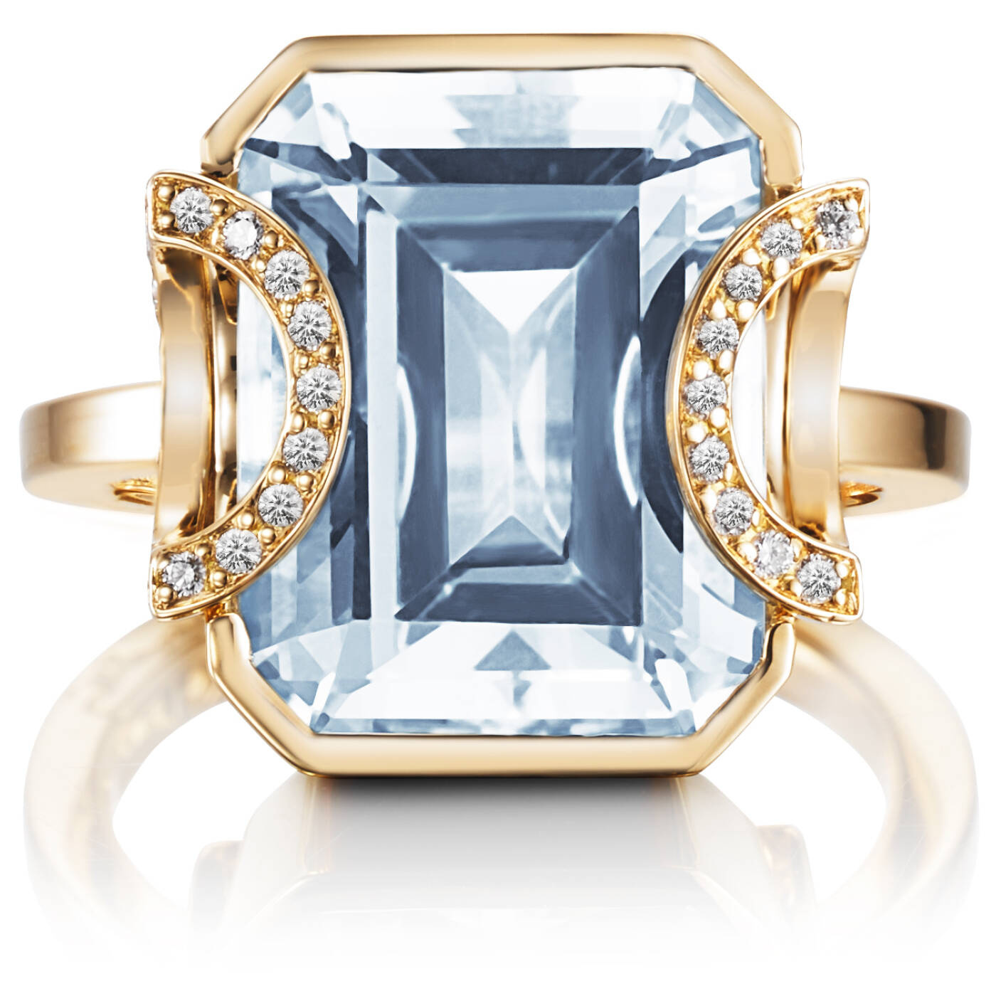 Little Magic Star - Aquamarine Ring Gold