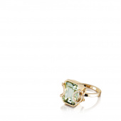 Little Magic Star - Green Quartz Ring Gold