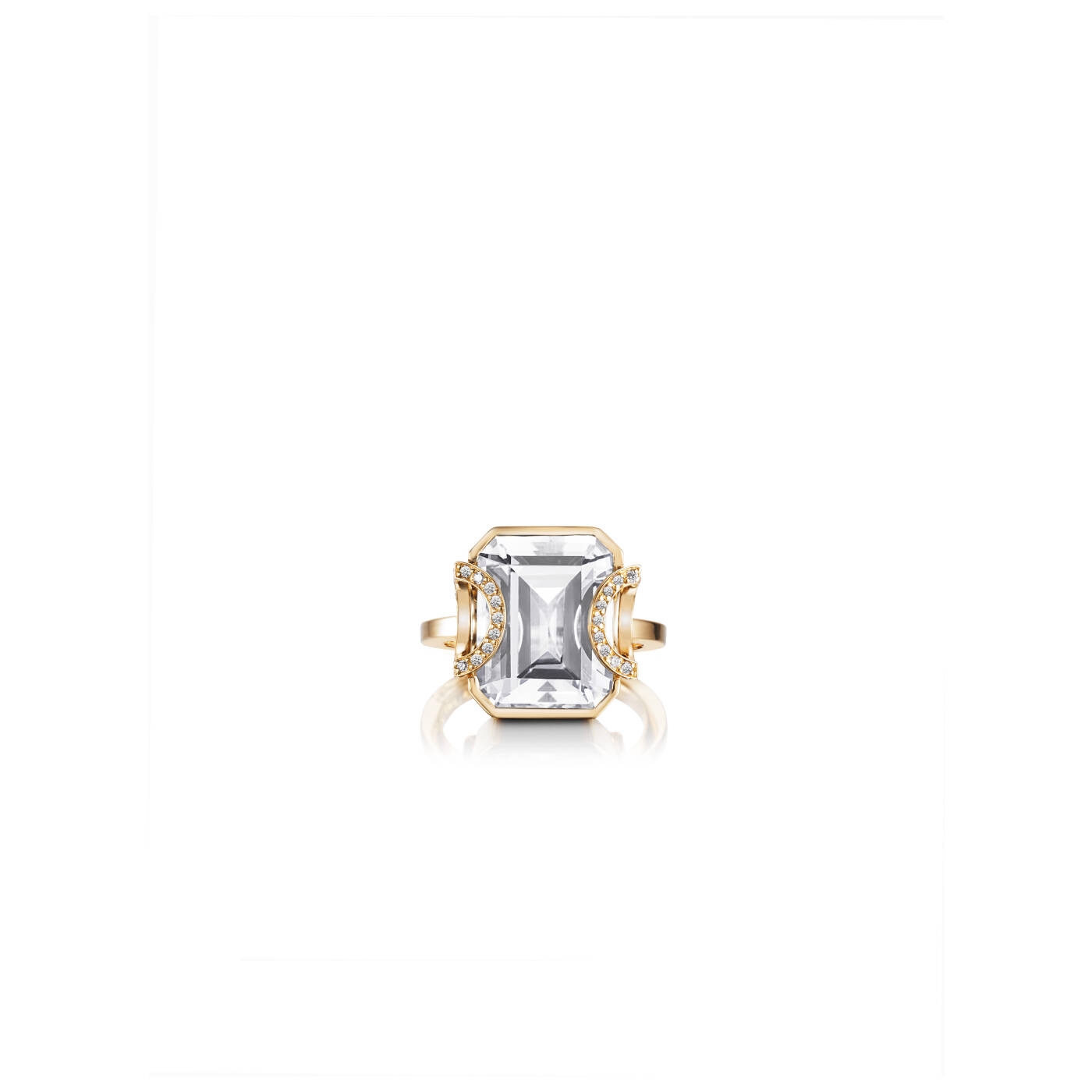 Little Magic Star - Crystal Quartz Ring Gold