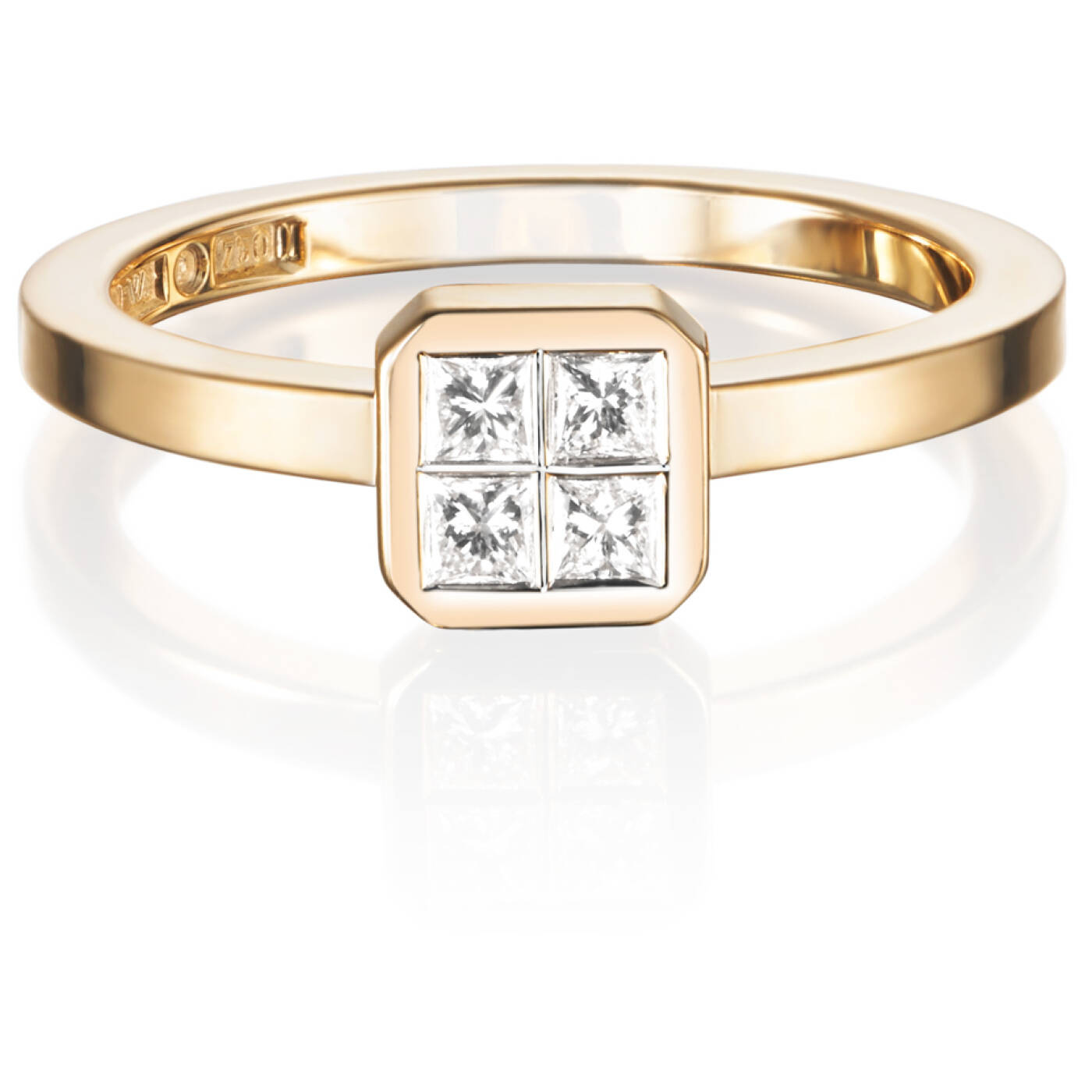 4 Love 0.20 ct diamant Ring Gold