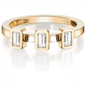 Baguette Wedding 0.30 ct diamant Ring Gold