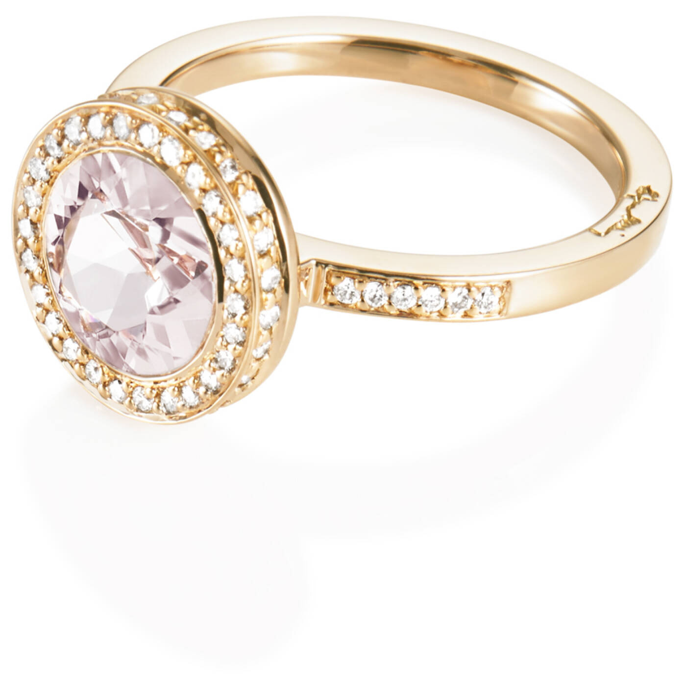 Halo - Morganite Ring Gold