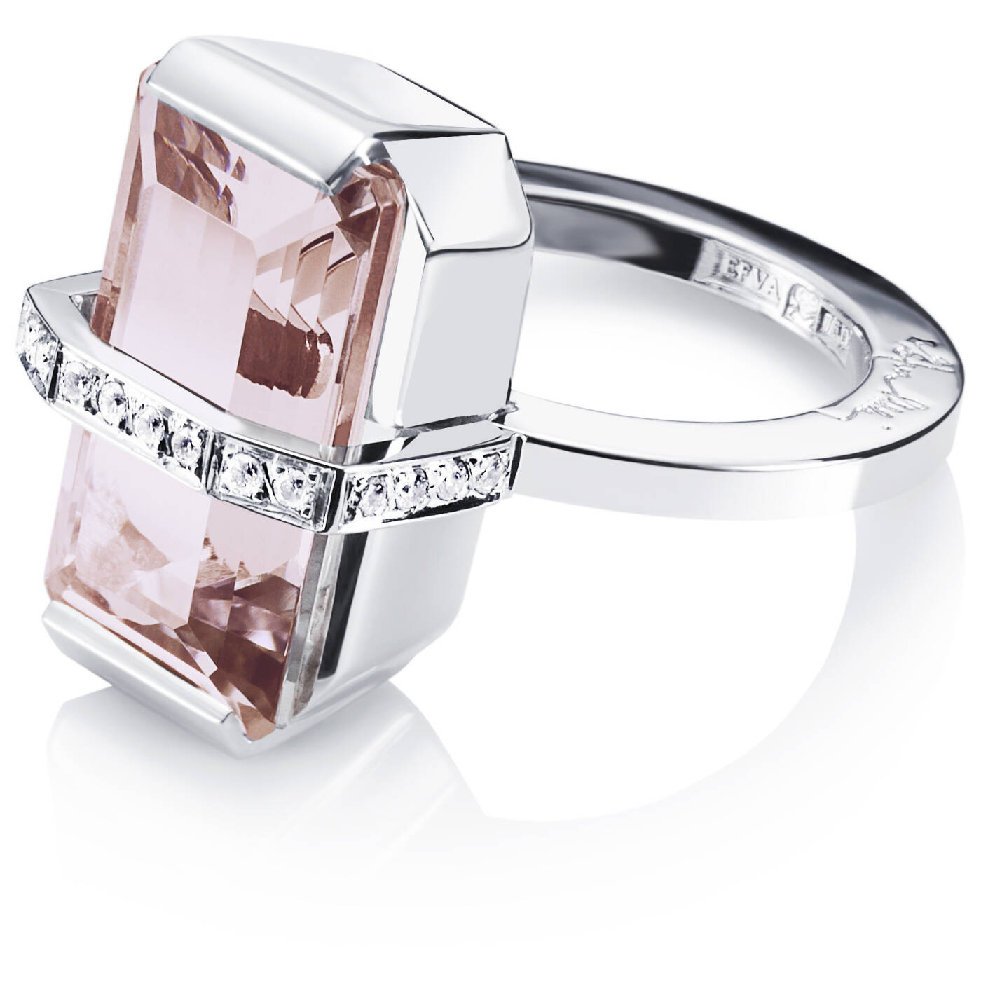 Bend Over - Morganite Ring Weißgold