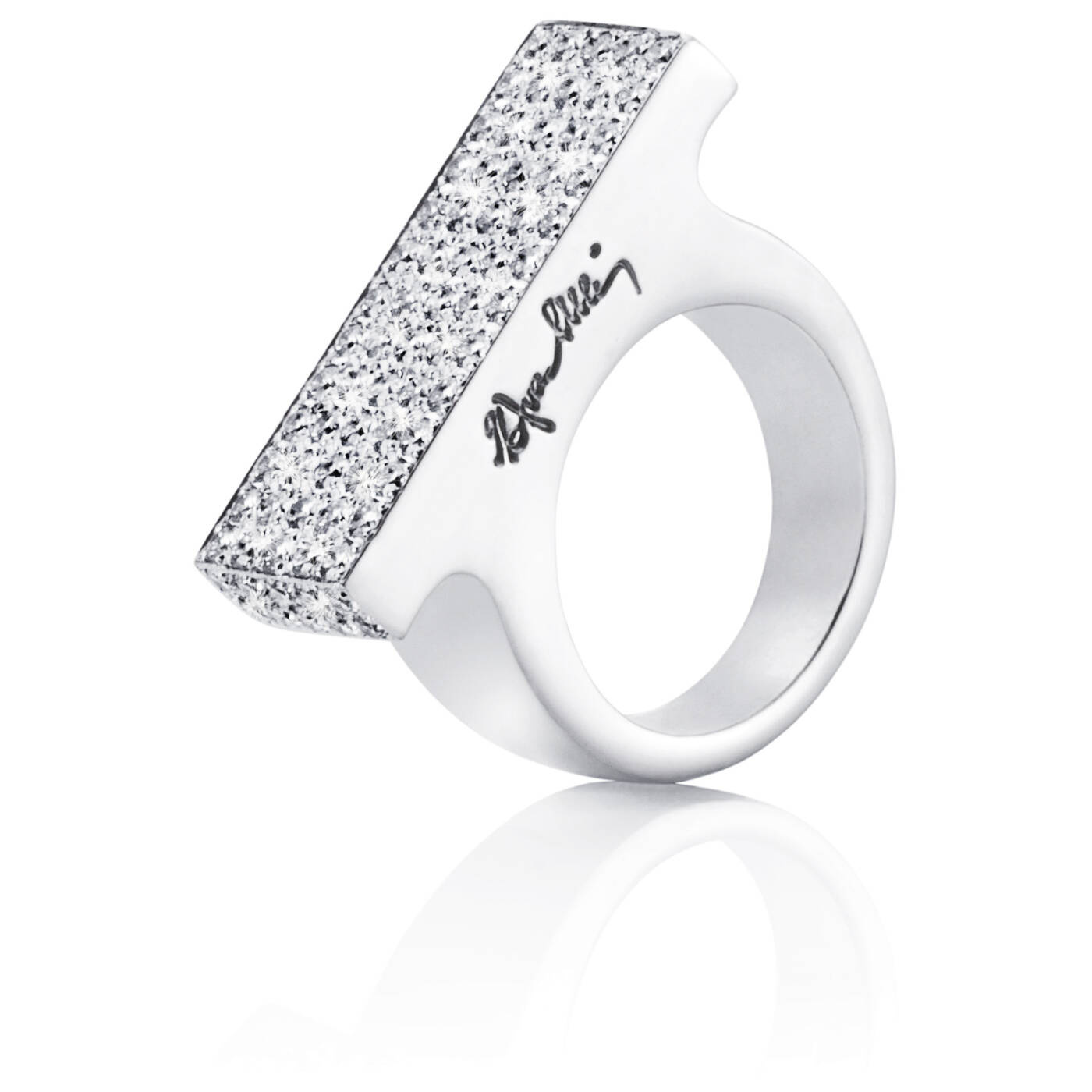 Funky Bling Ring Weißgold