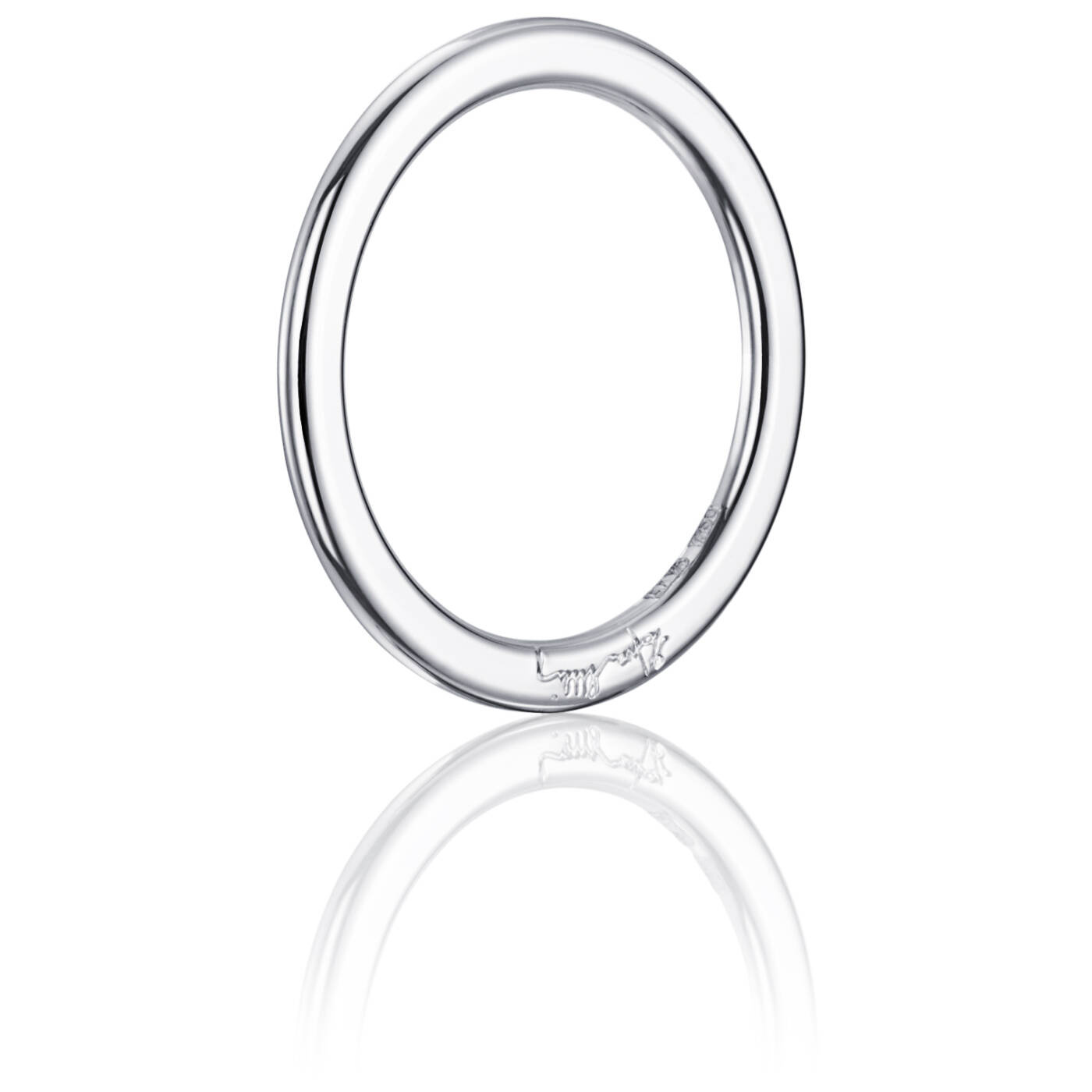 Love Bead Band Ring Weißgold