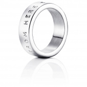 From Here To Eternity Stamped Ring Weißgold