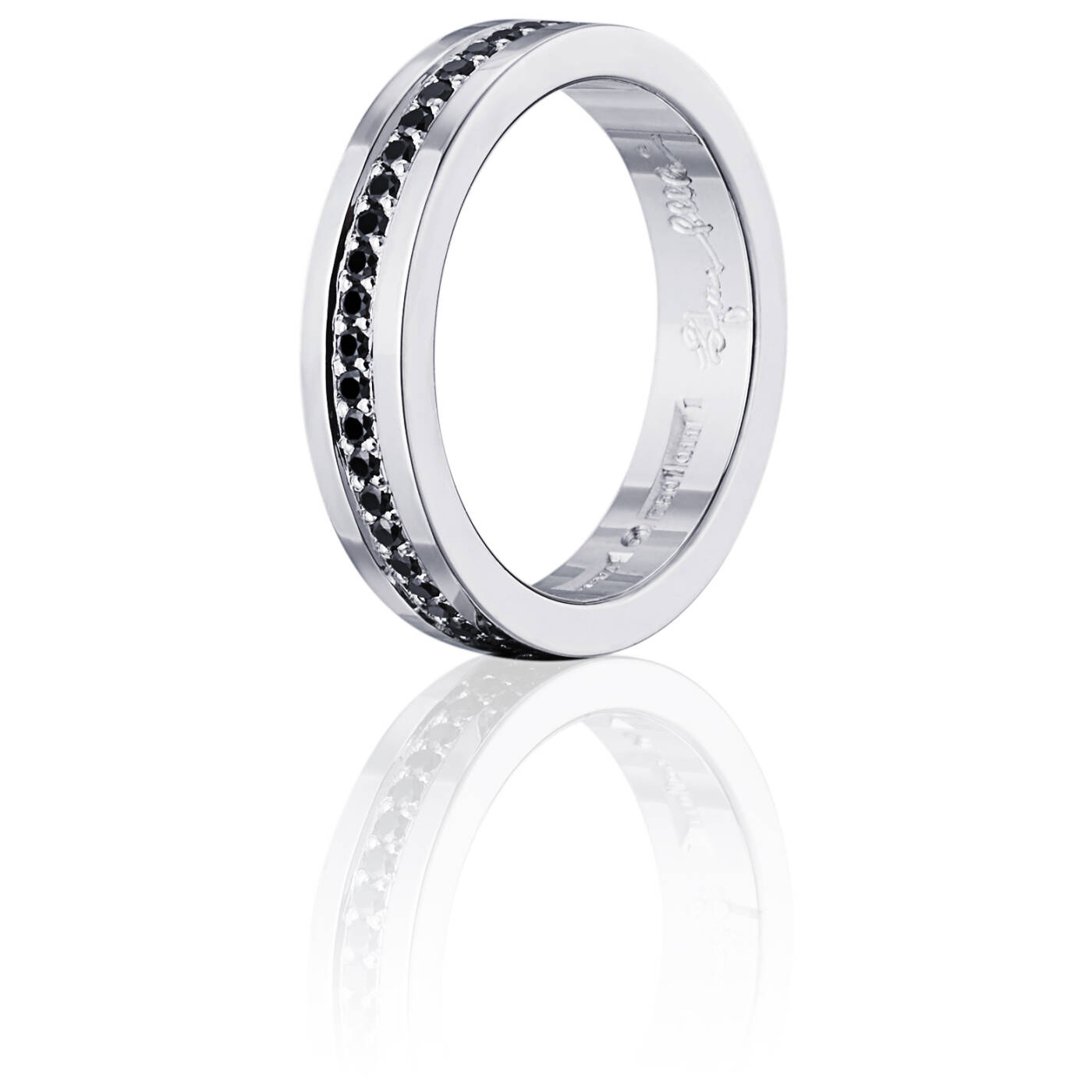 4½ & Black Stars Ring Weißgold