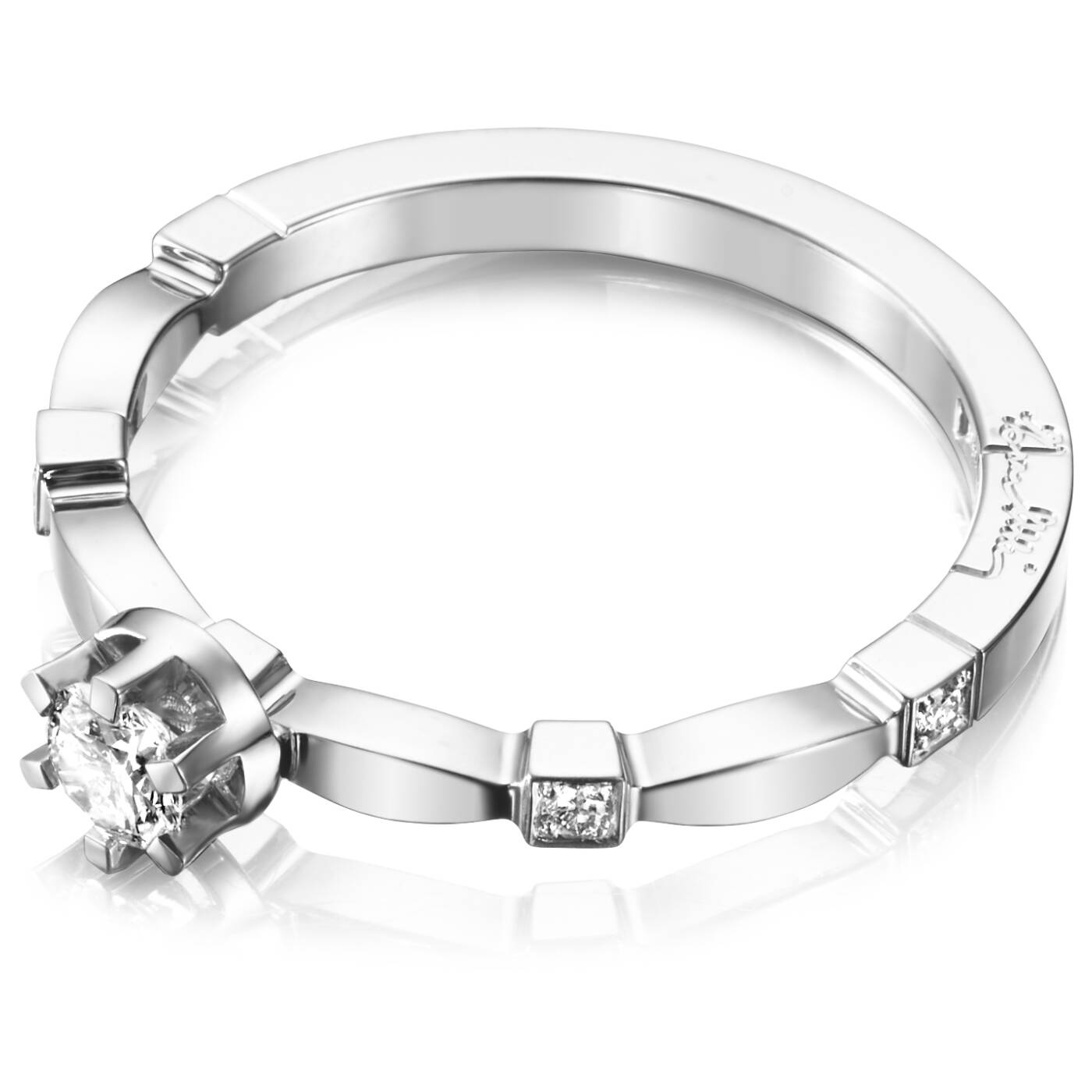 Forget Me Not Star Ring Weißgold