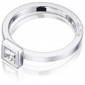 Princess Wedding Thin 0.30 ct diamant Ring Weißgold
