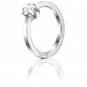 Crown Wedding 0.50 ct diamant Ring Weißgold